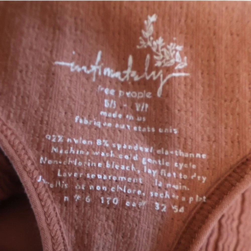 Intimately Free People XS/S Dusty Rose Ribbed Halter Crop Tank‎ Boho Open Back